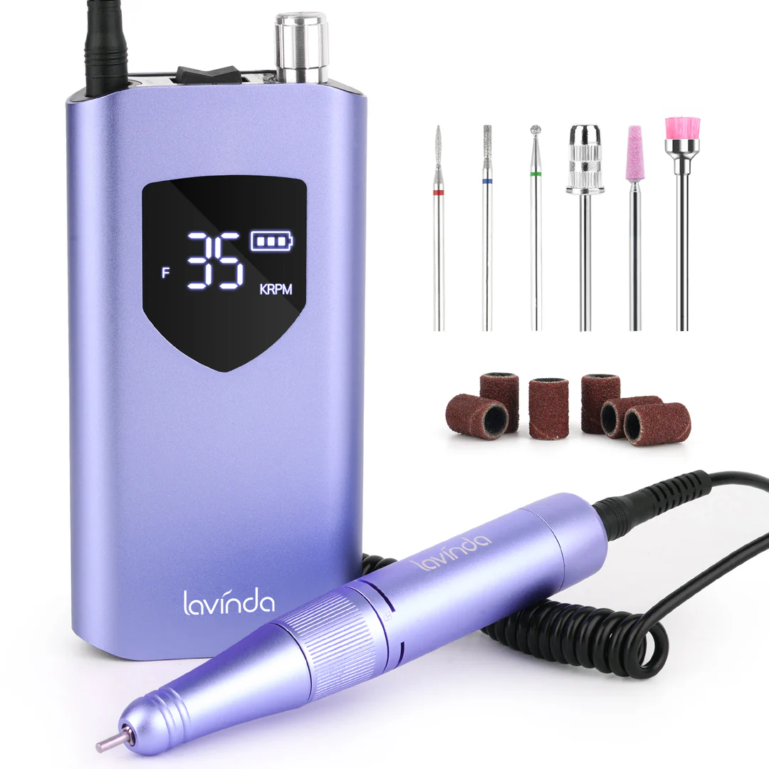 Wand™ Ease Nail Drill - Metallic Purple - 35,000 RPM Rechargeable