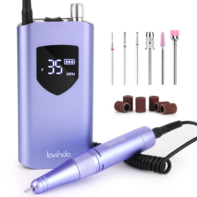 Wand™ Ease Nail Drill - Metallic Purple - 35,000 RPM Rechargeable
