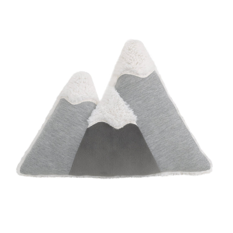 Little Love by NoJo Mountain Shaped Grey and White Plush Decorative Pillow