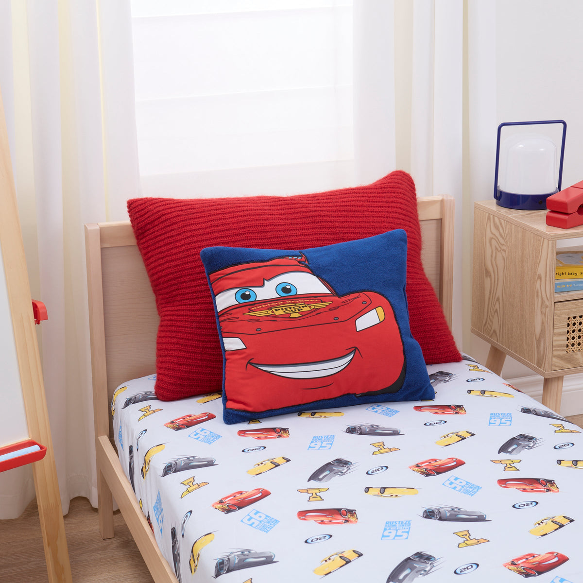 NoJo Disney Cars Lightning McQueen Decorative Toddler Pillow