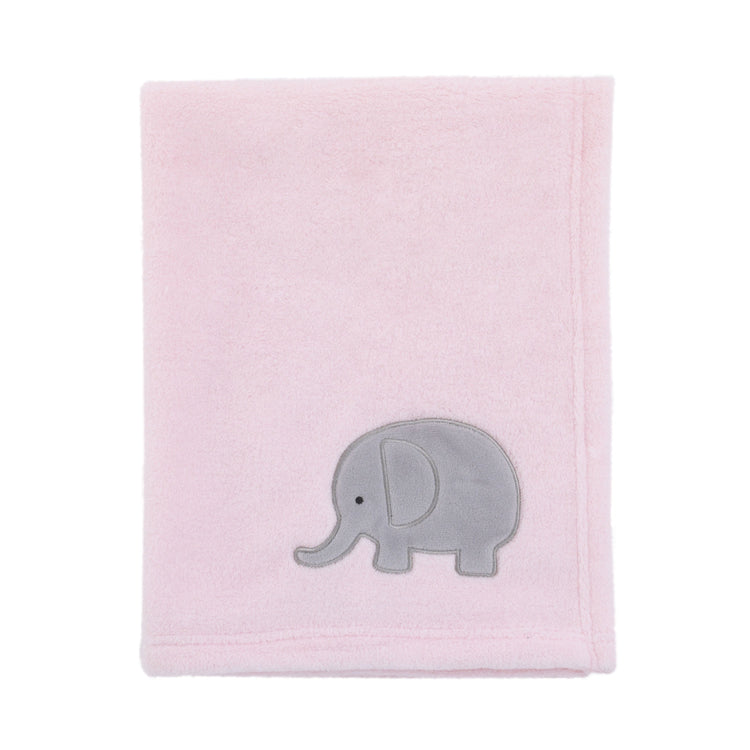 NoJo The Dreamer Pink and Grey Elephant 8 Piece Nursery Crib Bedding Set