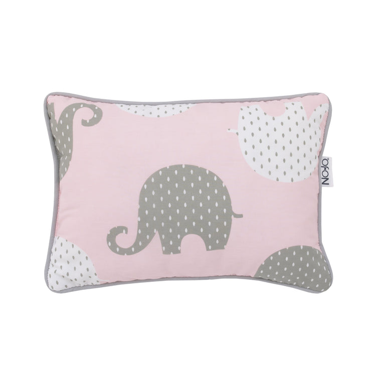 NoJo The Dreamer Pink and Grey Elephant 8 Piece Nursery Crib Bedding Set