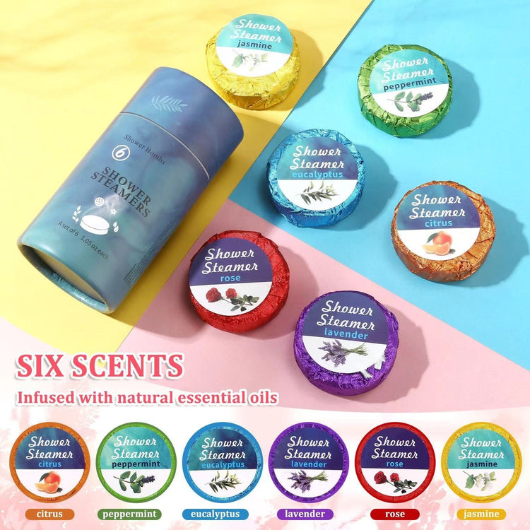 6-Piece Shower Steamer Set — Assorted Scents