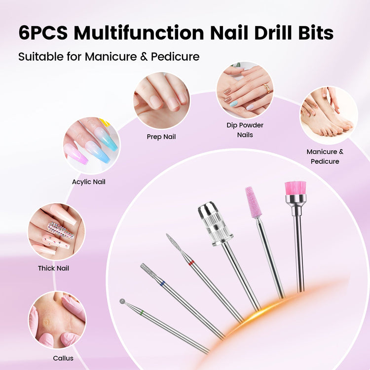 Wand™ Air Nail Drill - Pink - 35,000 RPM Rechargeable