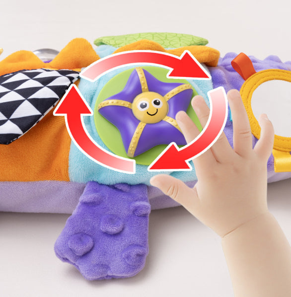 Purple Crocodile Plush Activity Toy