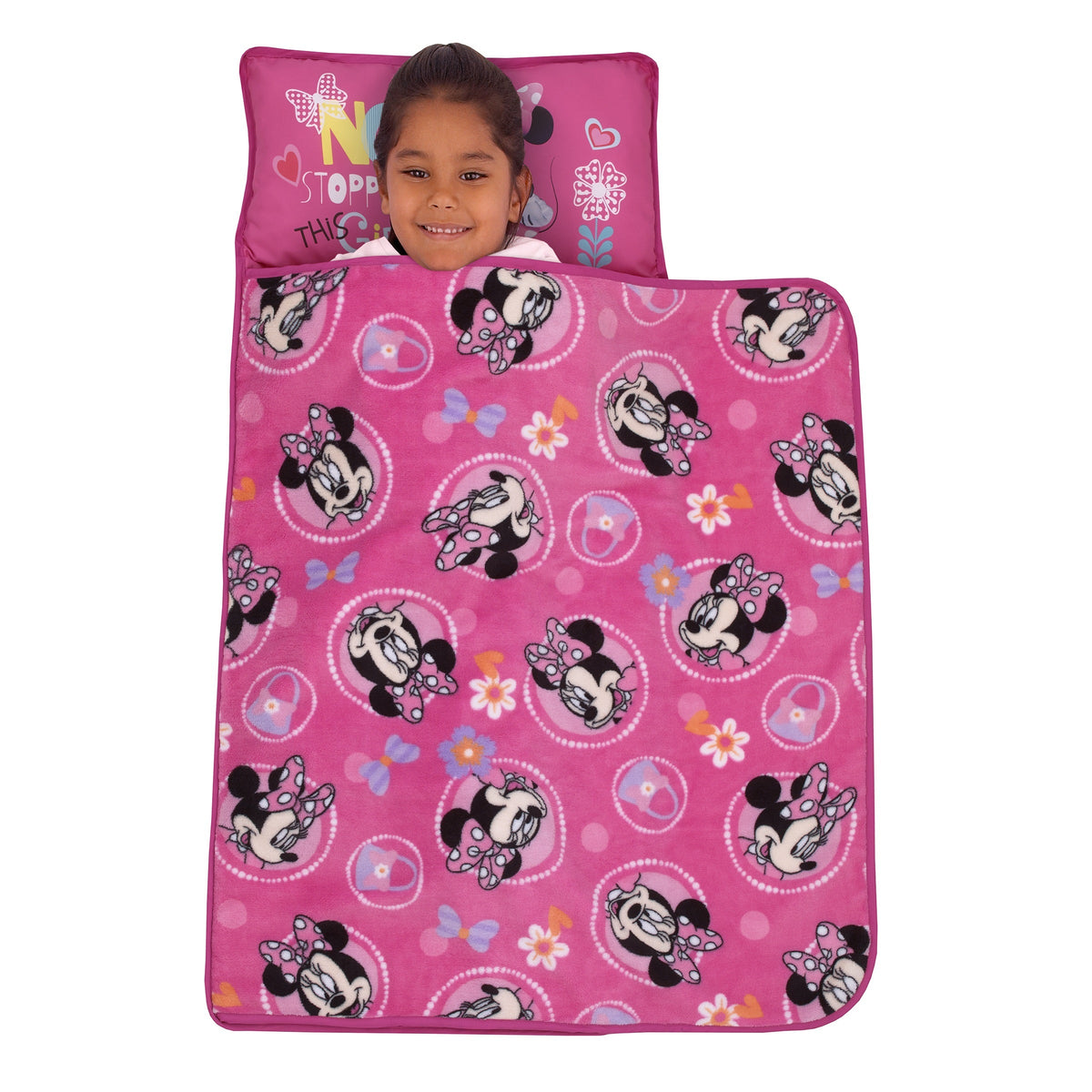 Minnie Mouse Helping Heart Toddler Preschool Nap Mat, Pink