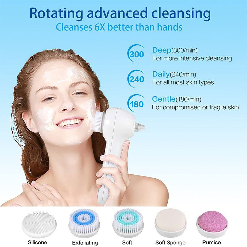 3-in-1 Electric Facial Cleansing Brush Set