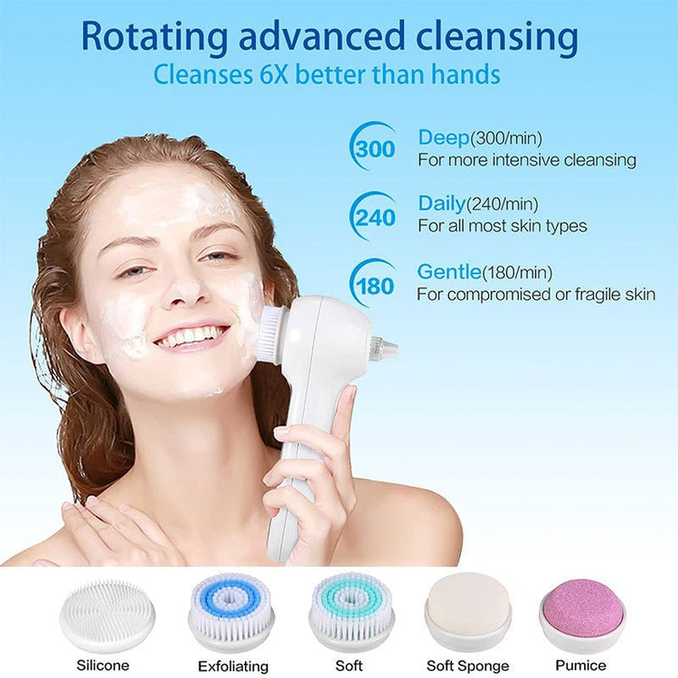 3-in-1 Electric Facial Cleansing Brush Set