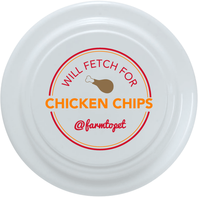 Will Fetch for Chicken Chips Dog Frisbee | Fun Toy for Dogs and Humans