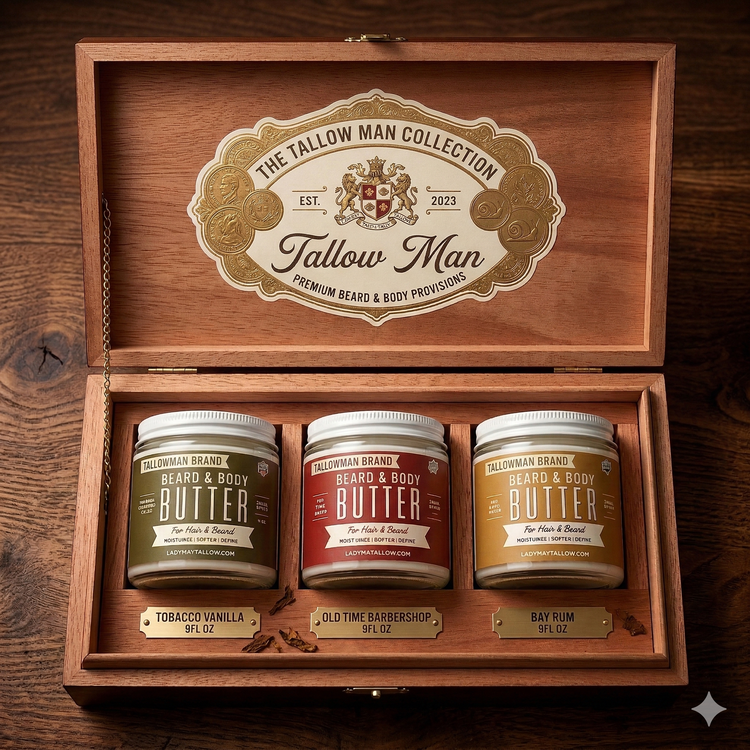 Beard + Body Butter Trio