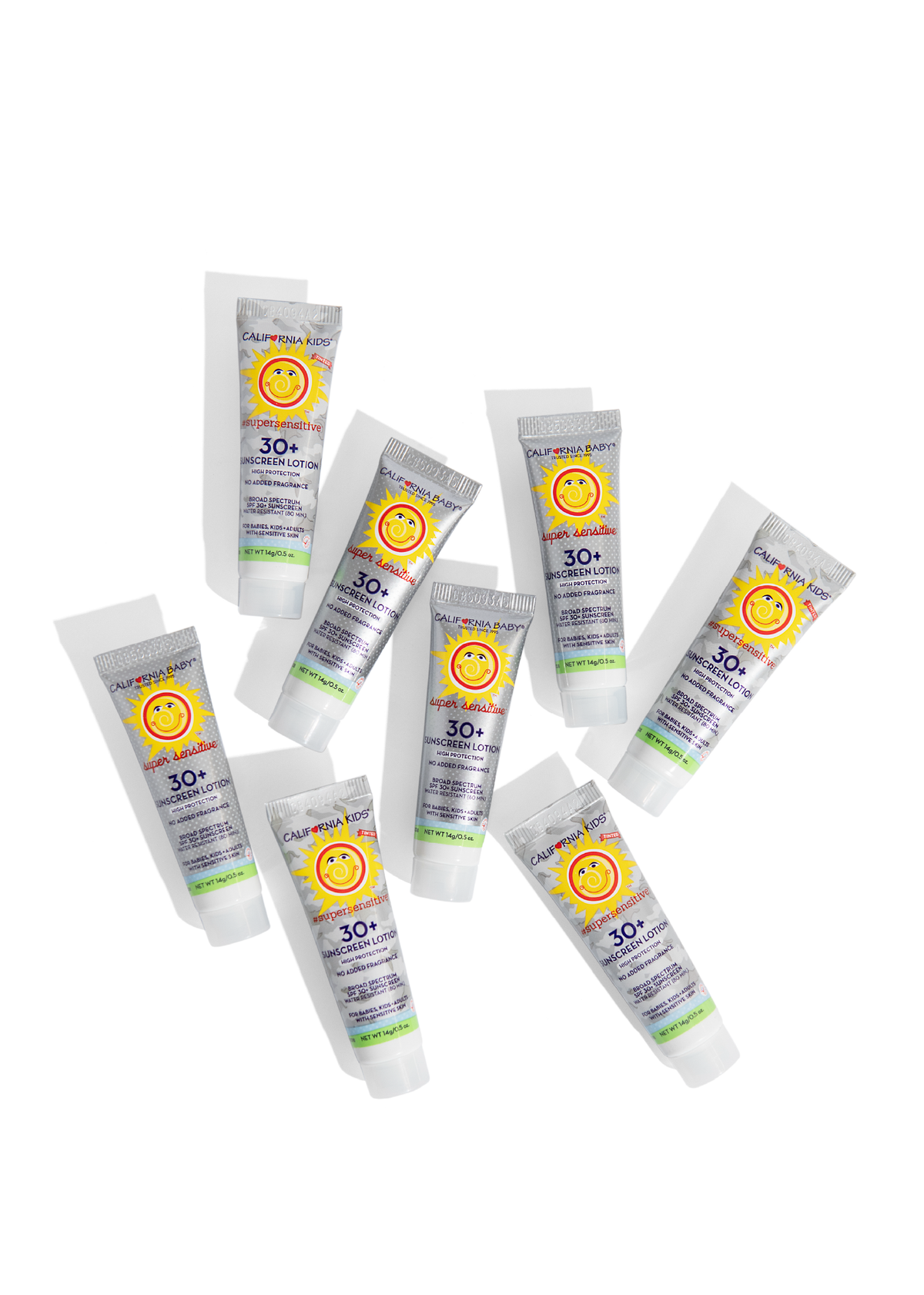 California Baby Super Sensitive Sunscreen Travel Set — 8 Tubes
