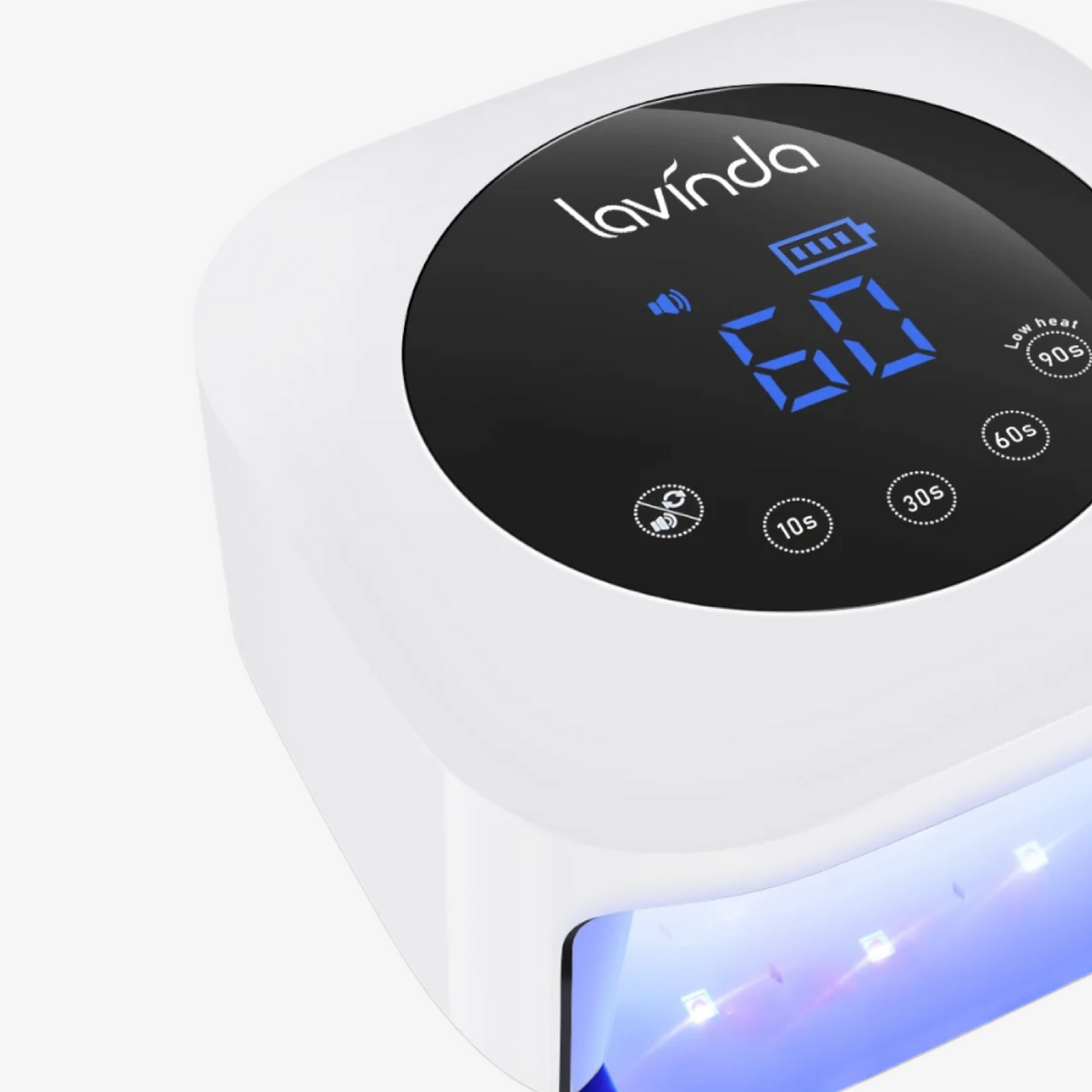 Crown™ Nail Lamp - White - 54W Rechargeable UV/LED