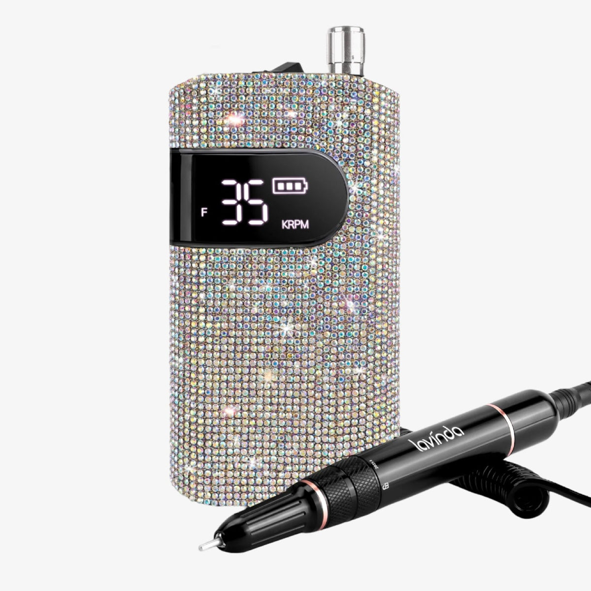 Wand™ Bling Nail Drill - Crystal Diamond - 35,000 RPM Rechargeable