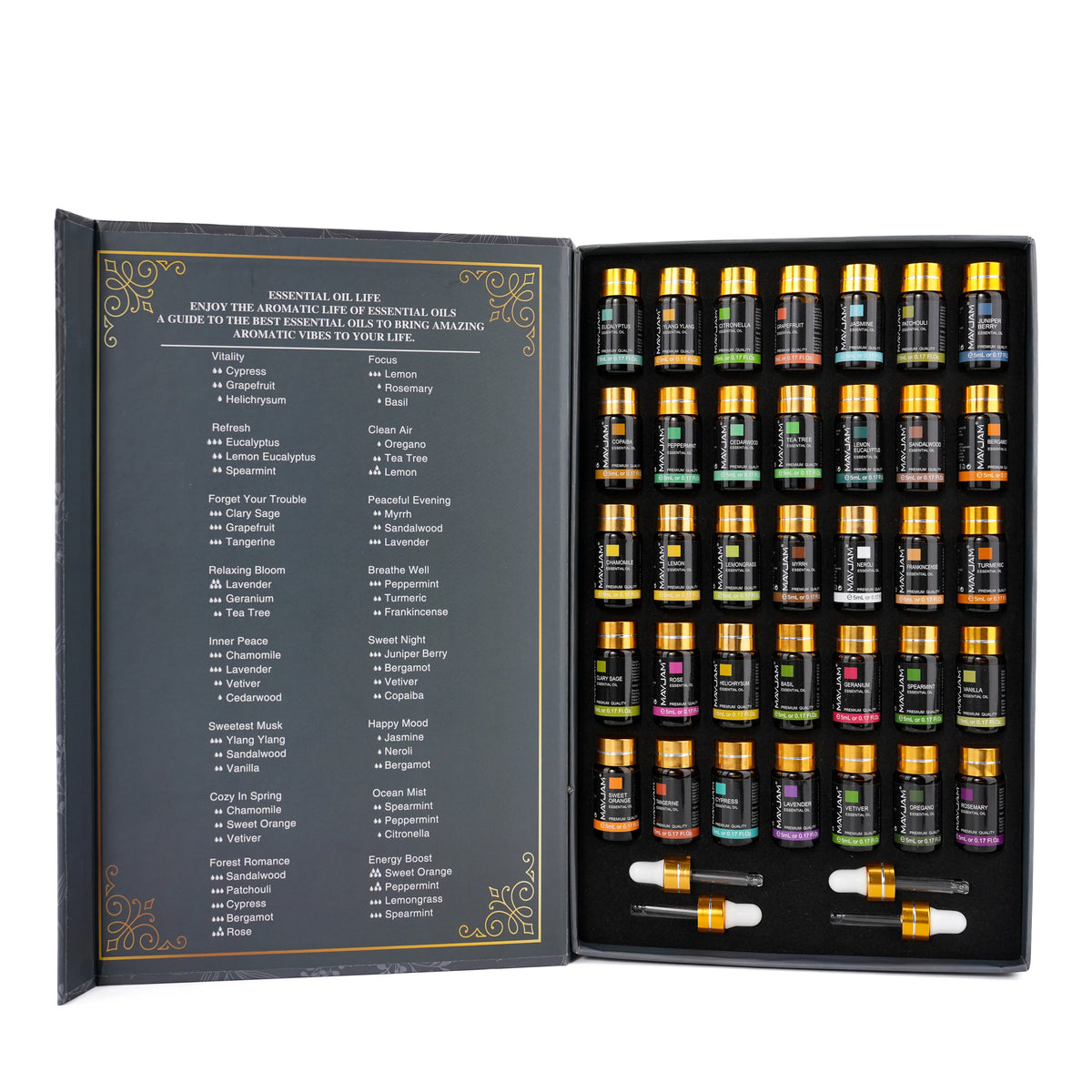 MAYJAM Essential Oil Gift Set — 35 Bottles