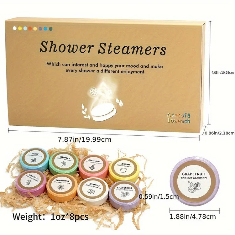 8-Piece Shower Steamer Gift Set — Assorted Scents
