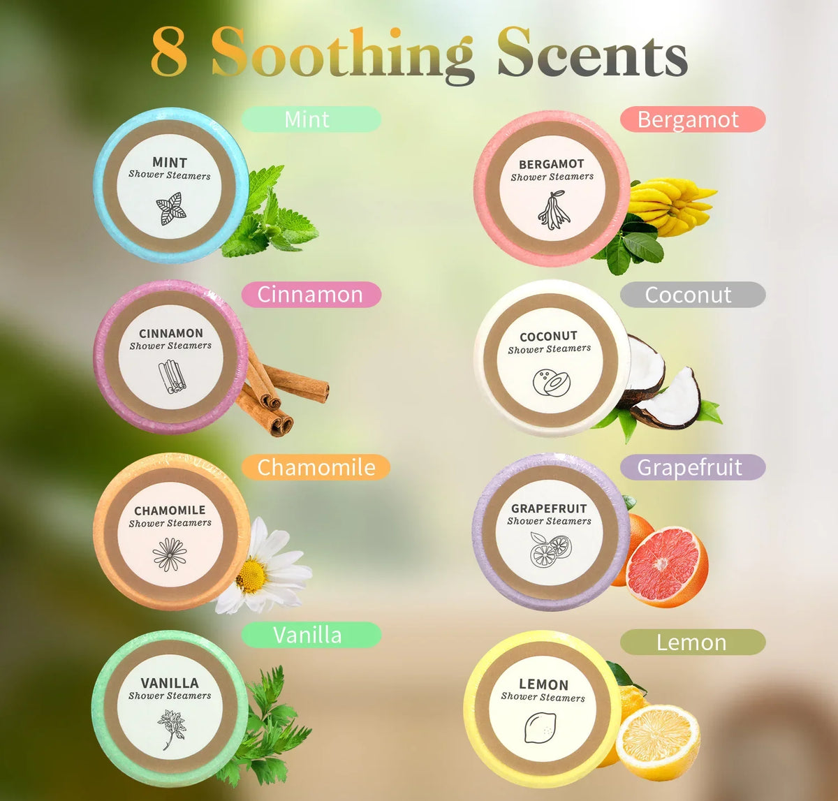 8-Piece Shower Steamer Gift Set — Assorted Scents
