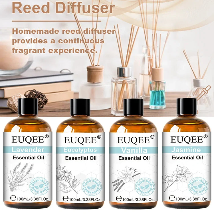 Essential Oil 100ml with Dropper Lavender Vanilla Essence Oil for Diffuser Sandalwood Bergamot Lemongrass Fragrance Oil Gift