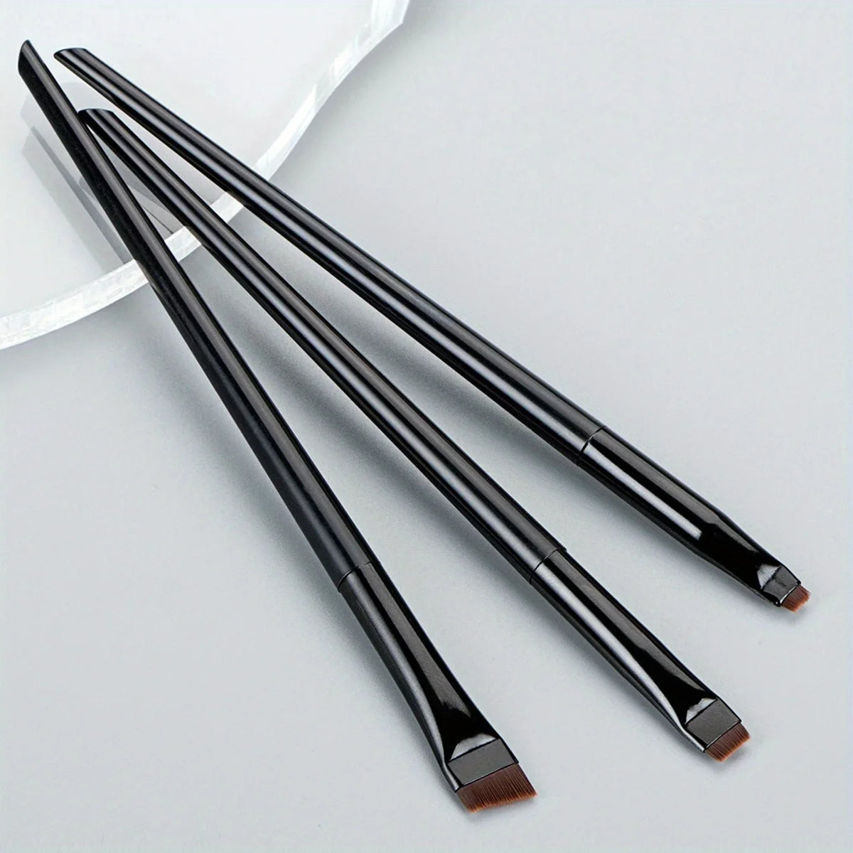 3pcs Makeup Brush Set,Blade eyeliner brush fine oblique head eyebrow brush outline eyeliner ultra-thin eye shadow brush makeup b