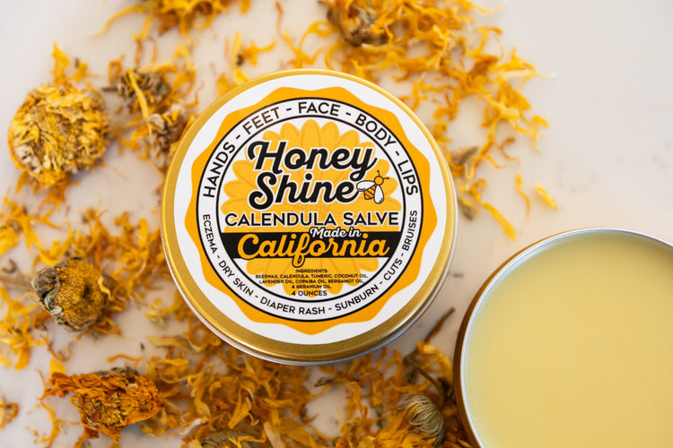 Honeyshine Calendula Salve — Dry Skin Moisturizing Balm