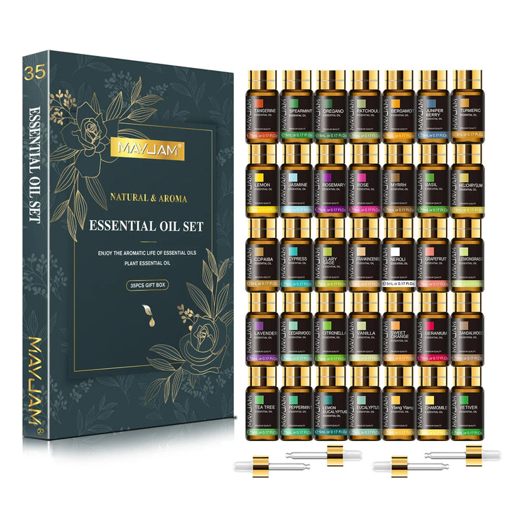 MAYJAM Essential Oil Gift Set — 35 Bottles