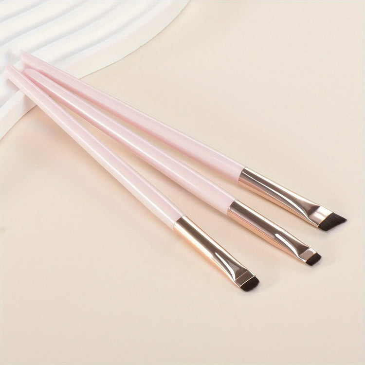 3pcs Makeup Brush Set,Blade eyeliner brush fine oblique head eyebrow brush outline eyeliner ultra-thin eye shadow brush makeup b