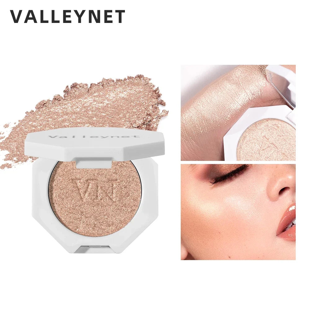 3 Color Highlighter Shimmer Waterproof Long-lasting Champagne Color Highlighter Powder Texture Brightening Facial Contours