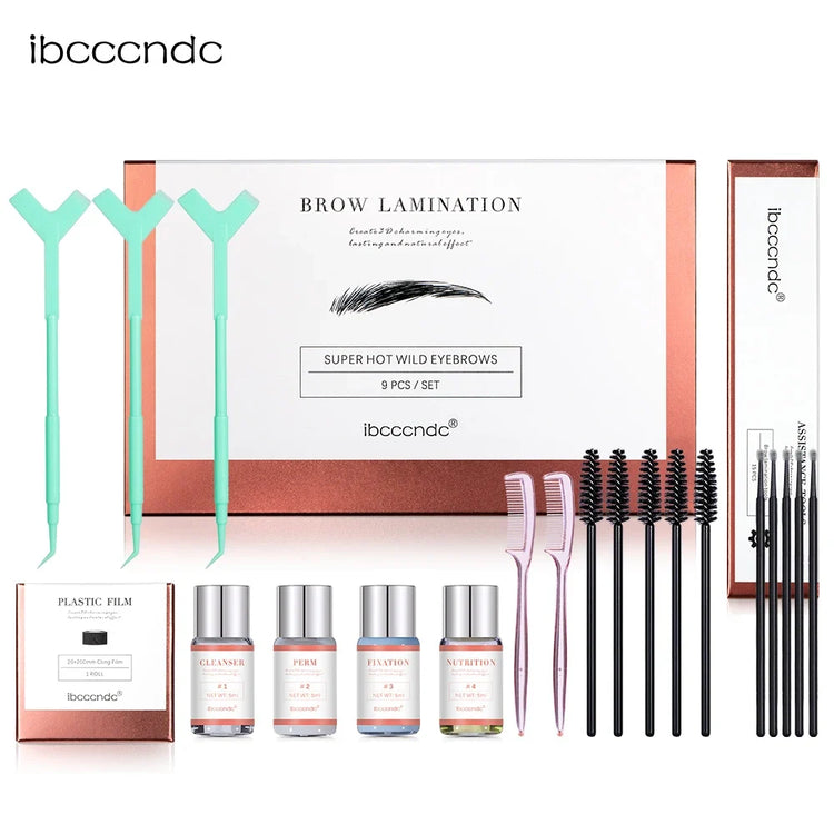 Hot Brow Lift Perming Eyebrow Lifting Brow Lamination Kit With Cling Film Nutrition Keratin Perming Lotion For Home Use Kit
