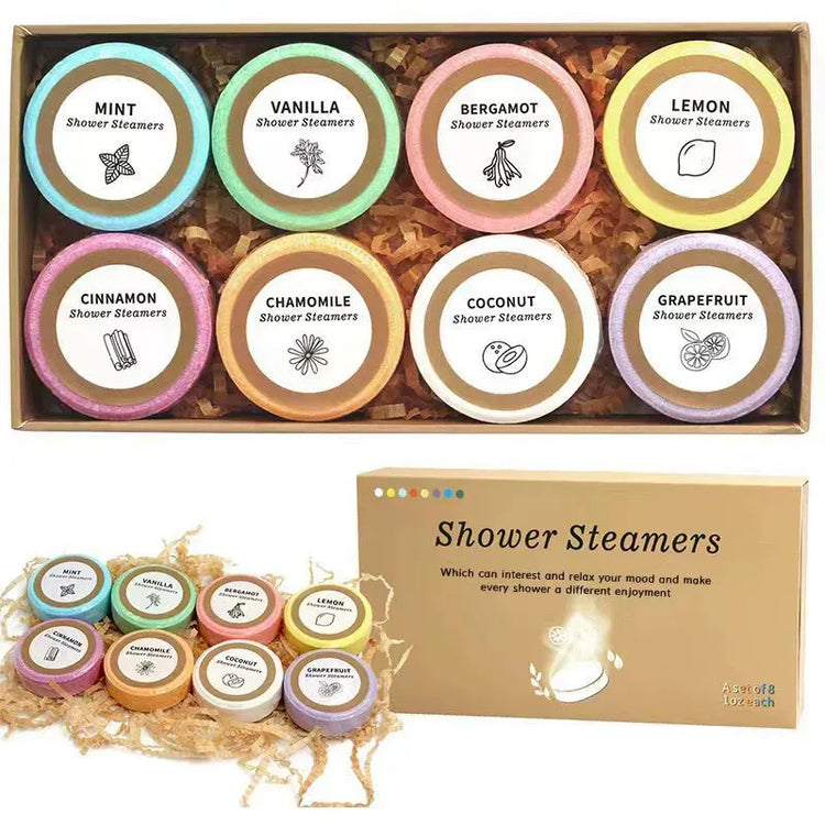 8-Piece Shower Steamer Gift Set — Assorted Scents