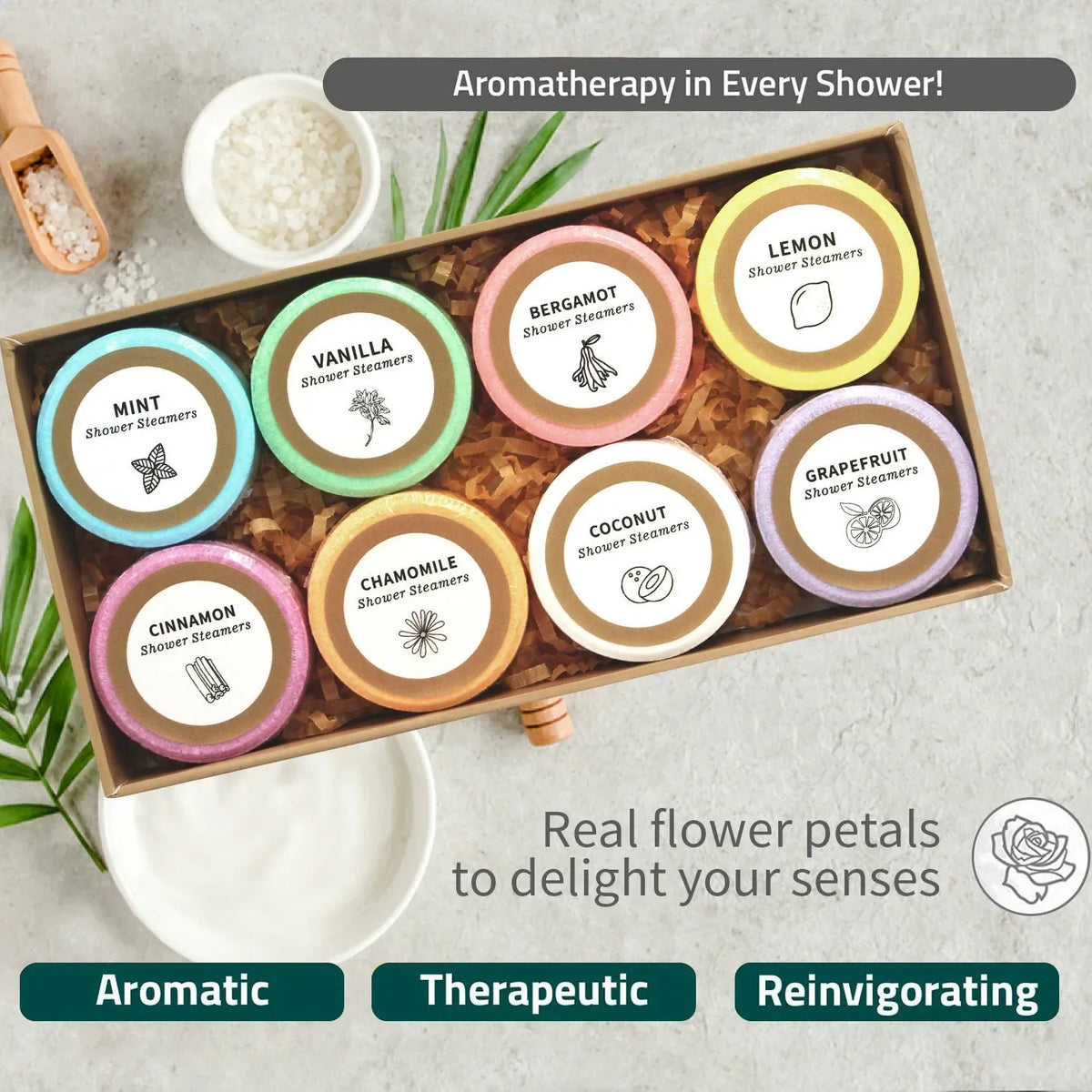 8-Piece Shower Steamer Gift Set — Assorted Scents