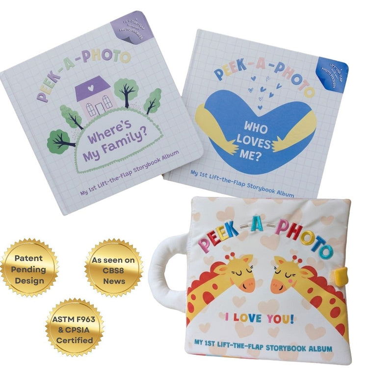 PEEK-A-PHOTO Interactive Photo Book Bundle — 3 Books