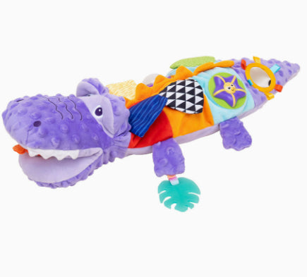 Purple Crocodile Plush Activity Toy