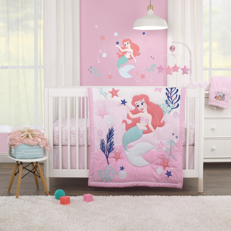 The Little Mermaid Pink Ariel Cute by Nature Super Soft Baby Blanket