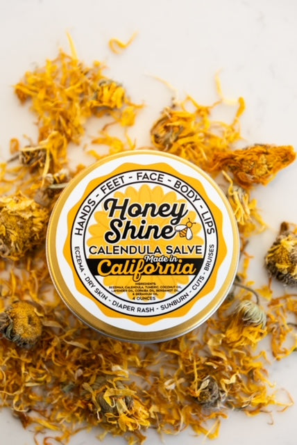 Honeyshine Calendula Salve — Dry Skin Moisturizing Balm