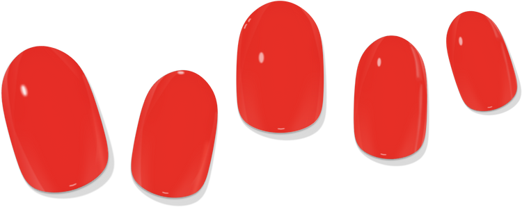 Red Solid Gel Nail Wrap