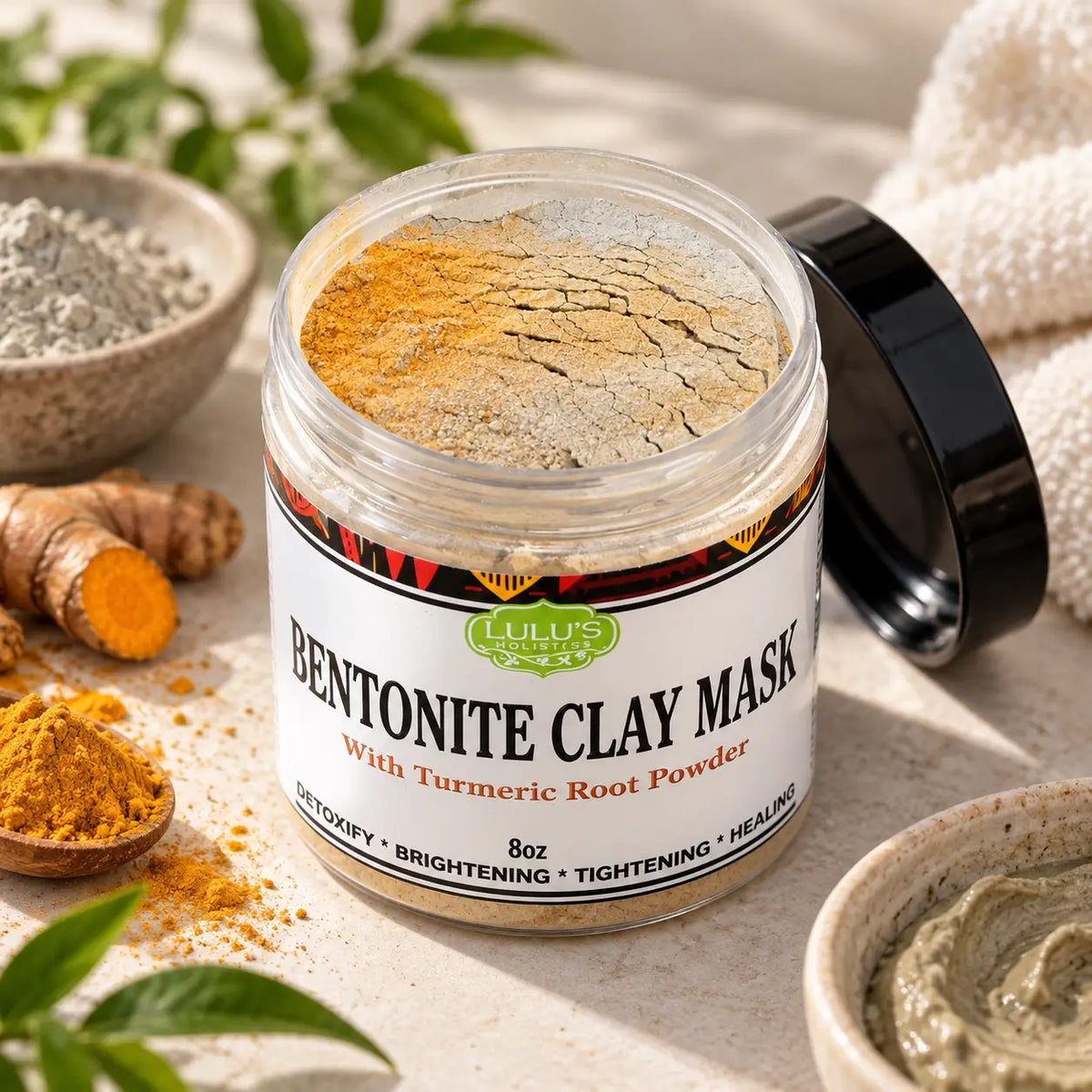 Lulu's Holistics Turmeric & Bentonite Clay Clarifying Detox Mask (8oz)