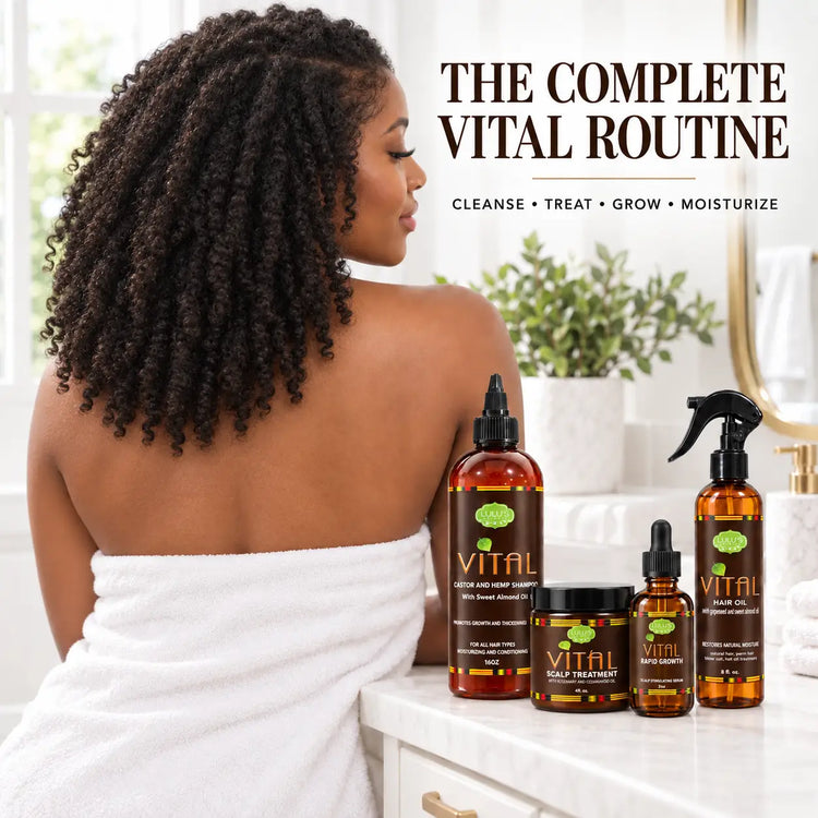 Lulu's Holistics Vital Hair & Scalp Conditioning Complete 4-Piece Routine Box