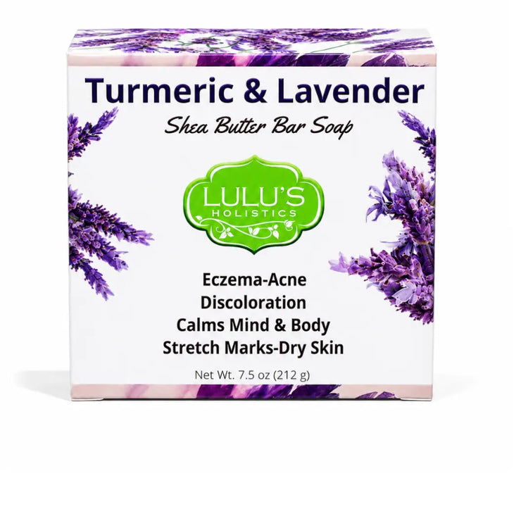 Lulu's Holistics Turmeric & Lavender Shea Butter Bar Soap – Calming Brightening Cleanse