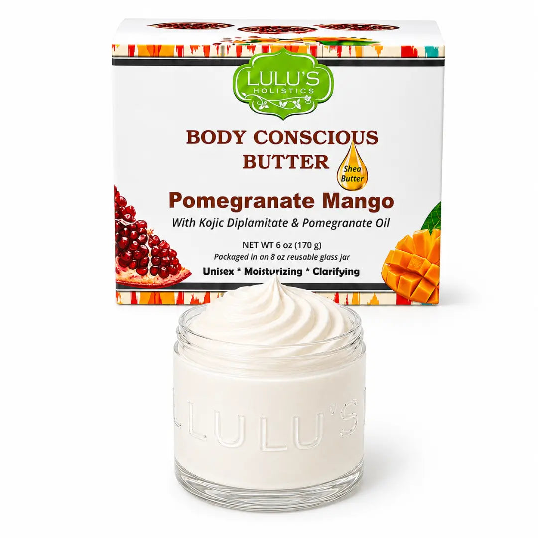 Lulu's Holistics Pomegranate Mango Kojic Whipped Body Butter