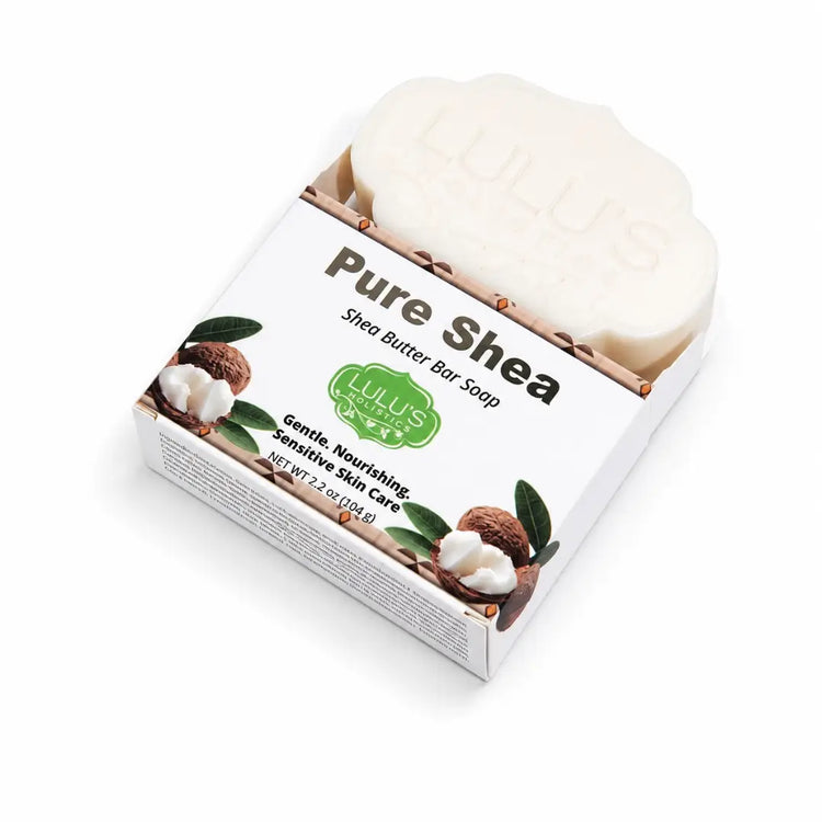 Lulu's Holistics Pure Shea Butter Bar Soap – Fragrance-Free, Gentle & Moisturizing
