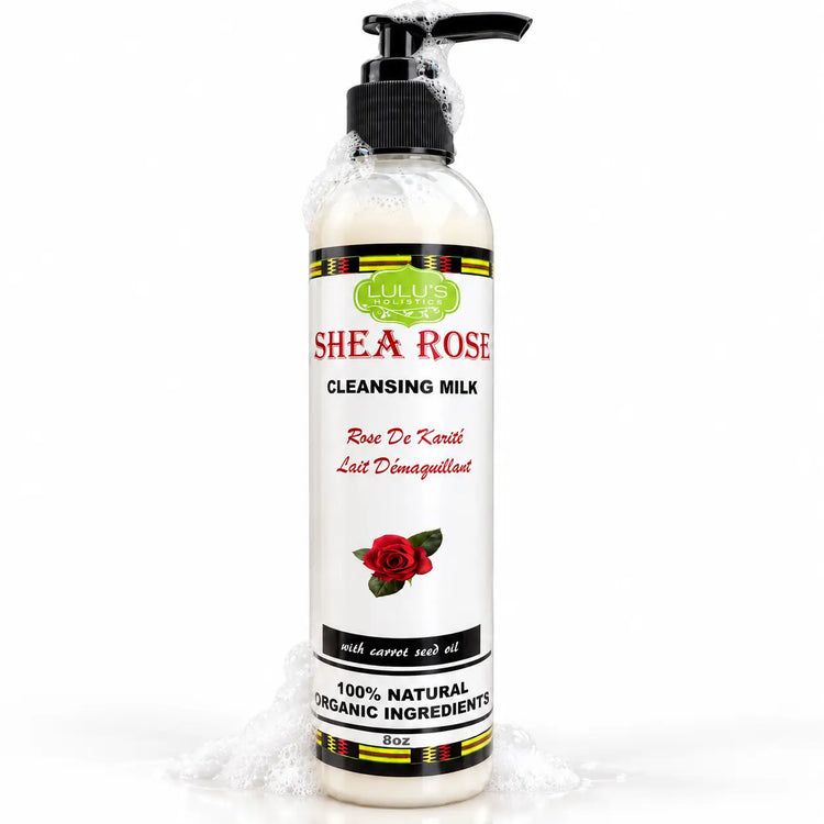 Lulu's Holistics Shea-Rose Face Cleansing Milk – Gentle Hydrating Facial Cleanser