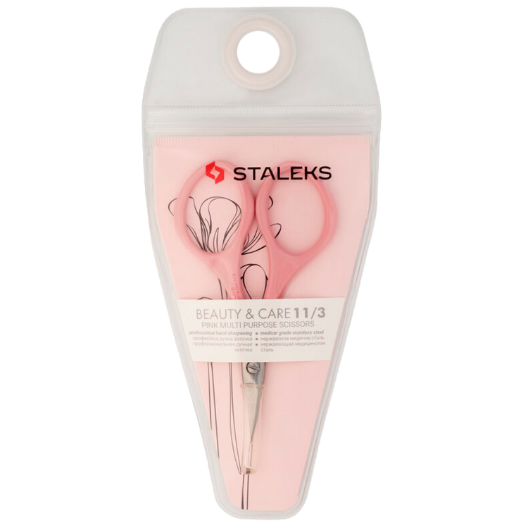 STALEKS Beauty & Care 11/3 Multipurpose Scissors, Pink