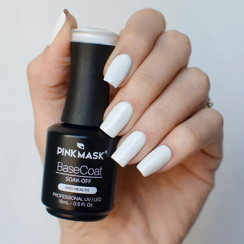 Pink Mask - Gel Color White Tips