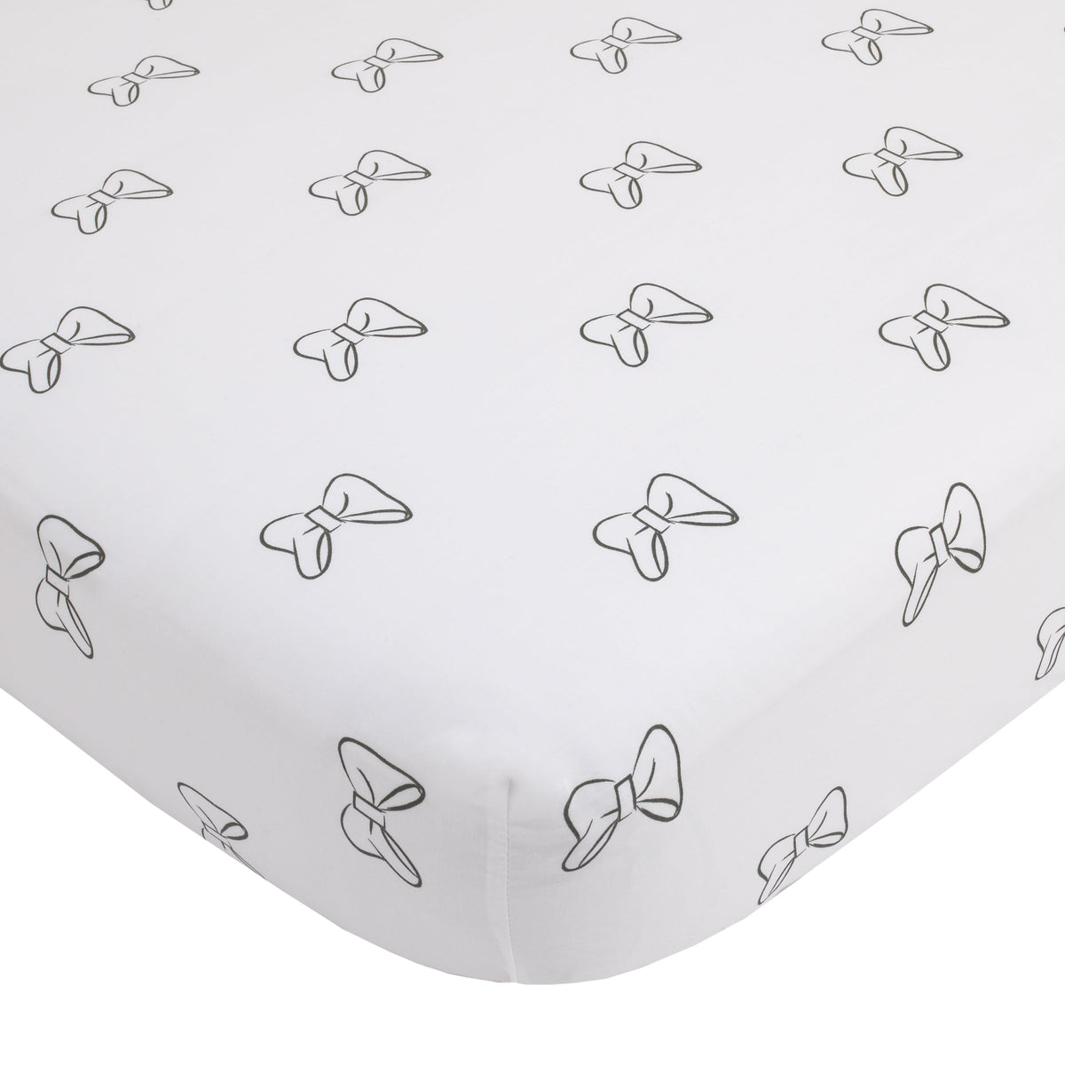 Disney Minnie Mouse 6 Piece Nursery Crib Bedding Set, Comforter, Two 100% Cotton Fitted Crib Sheets, Dust Ruffle, Baby Blanket, Changing Pad Cover, Pink, Grey & White
